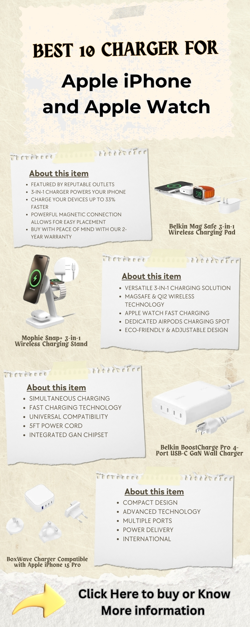 Best 10 Charger for Apple iPhone and Apple Watch